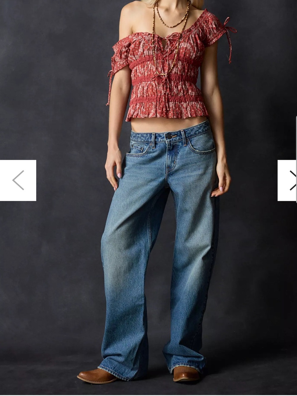 Levi's Low Loose Low Rise Wide-Leg Denim Jeans